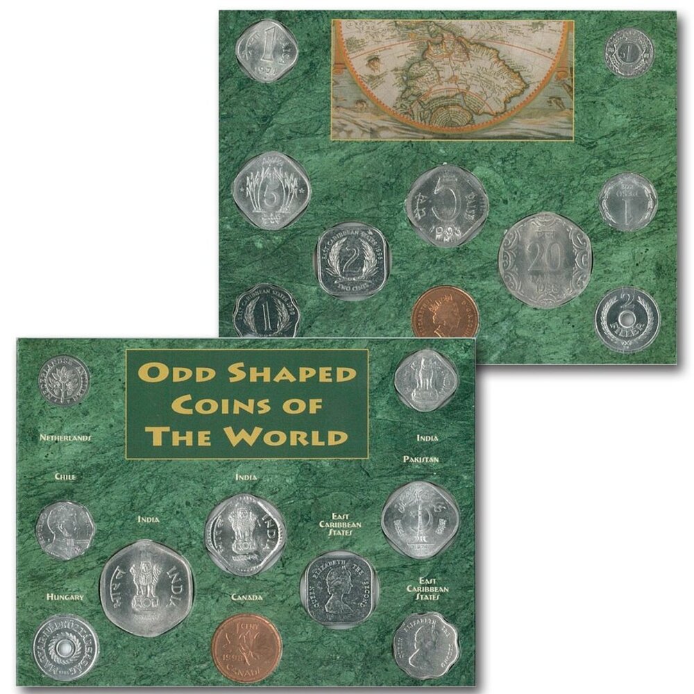Odyssey Coins from Around the World Oddly Shaped Set of 10 Mint Uncirculated